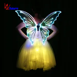 Remote control Fiber Optic Dance Costumes Props Butterfly Angel Wings Lighting up Isis Wings