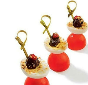 4 pouces Simple Knott Bambou pics à cocktail piques <span class=keywords><strong>apéritif</strong></span> sur Amazon - Product Image 3