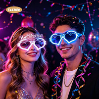 Lunettes de fête lumineuses YACHEN Fashion Light Up Heart Led, lunettes lumineuses à volets, jouets de fête clignotants pour enfants, Nouvel An, festival