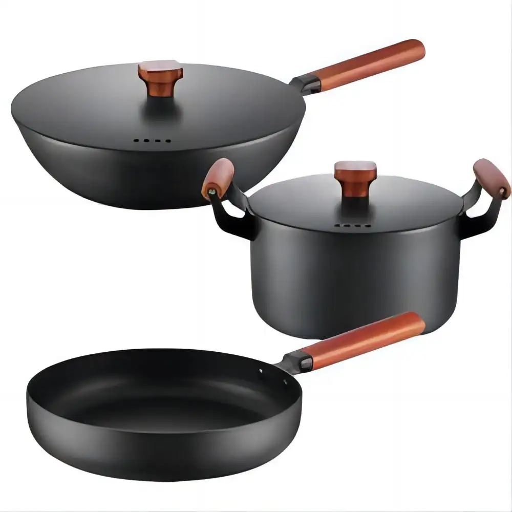 Rice Non Stick Cookware Set Saucepan Sets Silicone Cooking Utensils Kitchen F Steel Pot Ware Pots And Pans Stone