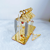 Porte-boucle d'oreille en acrylique, cintre, présentoir à bijoux, organisateur de boucles d'oreilles suspendues, support d'affichage de goujons d'oreille en acrylique