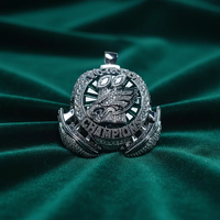 Pendentif Championnat des Eagles 2025 avec ailes ouvertes, anneau en laiton de haute qualité pour équipe sportive, direct usine