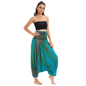 Vendita calda stile Thailand colore Vintage floreale bohémien <span class=keywords><strong>Yoga</strong></span> Sport Boho tuta <span class=keywords><strong>pantaloni</strong></span> per ragazze adulte - Product Image 2