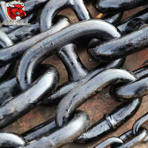 Rawat pabrik Odm Oem ukuran besar 14mm-210mm sertifikat dicat hitam Marine Stud Link rantai jangkar - Product Image 3