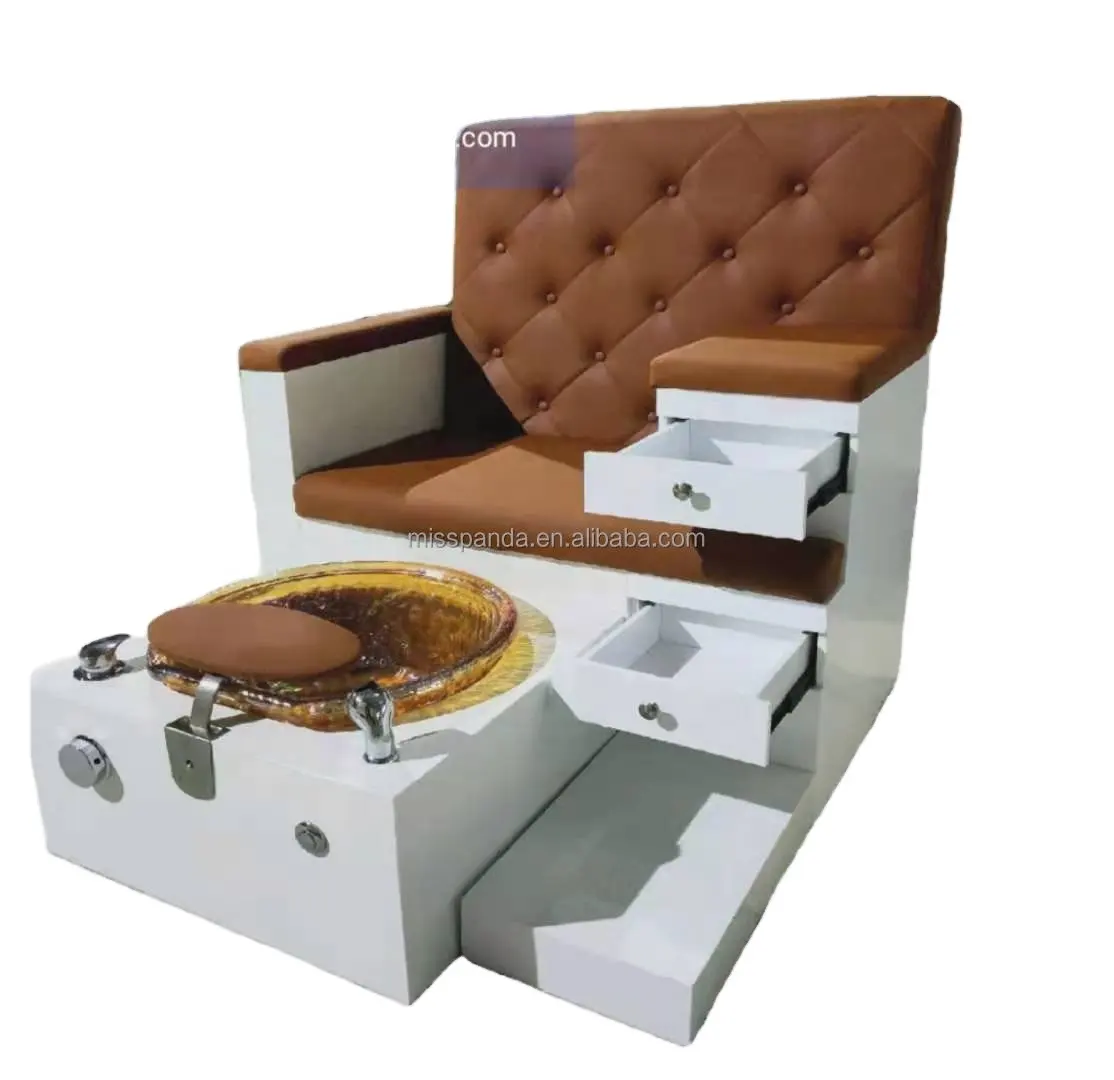 Sedia per pedicure spa tech con ciotola in rame per pedicure per mobili da salone per unghie standard europeo con il miglior fornitore della cina