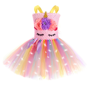 Nouvel arrivage de robe en tulle pour filles à fleurs Costume de licorne pour fête d'halloween - Product Image 2
