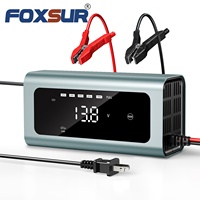 Chargeur de batterie intelligent FOXSUR FBC1206L 12V6A à impulsions 12V pour voiture et moto, coque en alliage d'aluminium