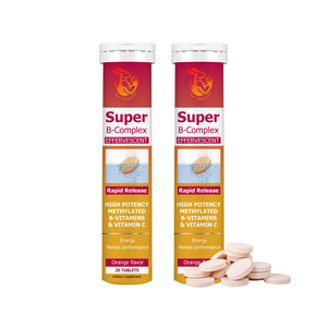 Suplementos de Complejo B OEM ODM, 20 Tabletas con Ácido Pantoténico Sódico, Reducen el Cansancio y la Fatiga, Tabletas de Complejo B - Product Image 1