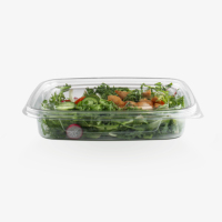 Conteneurs pour salades de fruits fournis par le fabricant, conteneurs d'emballage pour fruits en plastique PET transparent