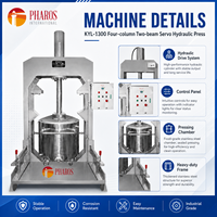 Presse hydraulique servo à quatre colonnes et deux poutres Pharos KYL-1300L, en acier inoxydable, haute efficacité, entièrement automatique