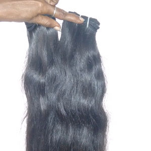 Venta al por mayor 100% Extensiones de cabello natural sin procesar de onda suelta de Remy indio virgen humano. Máquina de cabello natural de trama Doble - Product Image 1