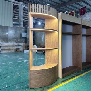 Tủ trưng bày quần áo bằng gỗ, tủ trưng bày cửa hàng quần áo, kệ trưng bày tùy chỉnh, tủ trưng bày treo tường - Product Image 5