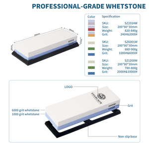 שוט כפול צדדי מקצועי לסכיני מטבח, כיסויי אבן 1000/6000 - Product Image 4