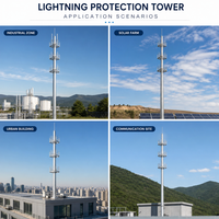 Torre di Protezione contro i Fulmini in Acciaio Zincato a Caldo ad Alta Resistenza per Stazioni Base di Telecomunicazioni