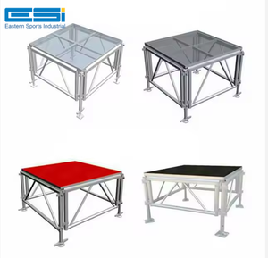 ESI Sistema de escenario de aluminio de lujo Acabado cepillado Pantallas de armazón portátiles Impermeable y resistente a los rayos UV - Product Image 3