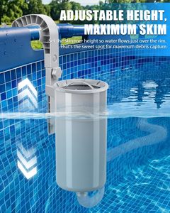 <span class=keywords><strong>Skimmer</strong></span> pour <span class=keywords><strong>piscine</strong></span> hors sol, lot de 10 skimmers flottants avec support mural et cadres métalliques gonflables - Product Image 4