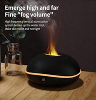 Diffuseur d'huiles essentielles de bureau 200 ml, diffuseur d'air intelligent à effet flamme, humidificateur portable à ultrasons, diffuseur d'arômes