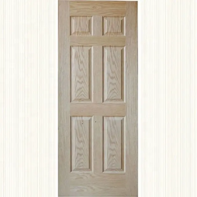 Panel de piel de puerta de madera natural chapa de piel de puerta de melamina Piel de puerta moldeada