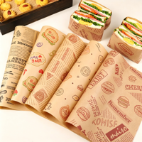Papier d'emballage alimentaire biodégradable, recyclable, résistant à la graisse, écologique et jetable pour hamburgers