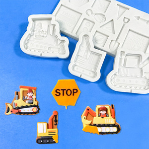 Khuôn Silicon Cho Bé Trai Xe Tải Dụng Cụ Làm Kẹo Mềm Thủ Công Đường Khuôn Trang Trí Bánh Dụng Cụ Làm Bánh Tự Làm Nhà Bếp - Product Image 2