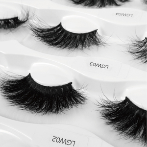 25mm Fluffy Natural 3D Faux Mink Strip False Eyelashes Wholesale with Customized Package