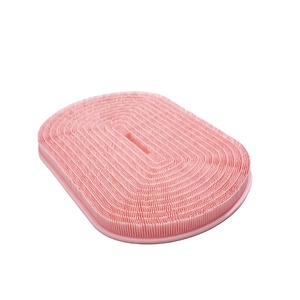 Kaymaz silikon geri banyo paspas büyük düz Sticker duş kazıyıcı temizleme fırçası Oval şekil ayak törpüleyici vücut uygulama için - Product Image 6