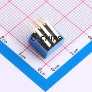 DA-03BP DIP Switch Through hole Component (THT) Switch ( Number of Switch Sections: 3 )( Lead Spacing: 2.54mm )( Color: Blue ) - Product Image 2