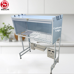 Étagère de rangement de cuisine, égouttoir pour évier, supports et étagères de rangement en fer pour assiettes, comptoir, placard, multifonctionnel en métal - Product Image 3