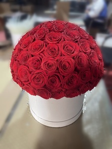 Fiori conservati rotondi su misura del fiore di rosa di infinito su misura rosa reale a forma di cupola all'ingrosso - Product Image 5