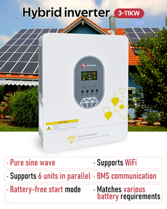 ชุดโซลาร์ไฮบริด EU Stock Off-grid/Tied 24v 48v 4000w 6200w 8600w 11000w 4kw 6kw 10kw สำหรับบ้าน MH-SMH Solare Ibrido Se - Product Image 4