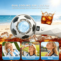 2026 World-C Fußball-Match Outdoor-Kühlungs-Mini-Ventilator Hochgeschwindigkeits-Aufladbarer Bürstenloser Blattloser Nackenventilator