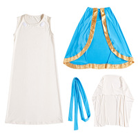 RTS Costume Ethnique Robe Traditionnelle Châle Costume Ancien Madonna Halloween Costume Enfant Jeu de Rôle la Vierge Marie