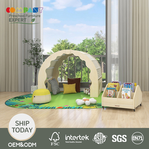 Mobilier préscolaire moderne en bois Montessori pour l'intérieur, ensemble de maison de jeu pour garderie, crèche et zone de lecture pour tout-petits - Product Image 1