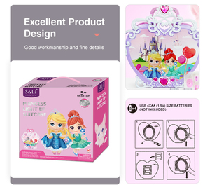 Nuevo Diseño de Moda, Set de Juego de Belleza para Princesitas, Mini Maleta Portátil de Plástico, <span class=keywords><strong>Maquillaje</strong></span> para Niñas con Espejo - Product Image 3