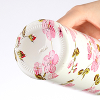 Bouteille en verre personnalisée 500ML 750ML avec motif floral extérieur, art floral romantique personnalisable pour boissons et décoration