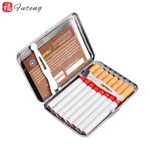 Futeng Hot Bán Kim Loại Cầm Tay Hộp Thuốc Lá Hút Thuốc Phụ Kiện 16 Pcs Bán Buôn Thuốc Lá Trường Hợp - Product Image 1