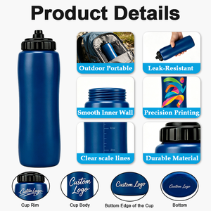 Manufacturer Direct Premium 1L Squeeze Bike Water Bottle - Waterproof, BPA-Free, Customizable For Pro Cycling Teams