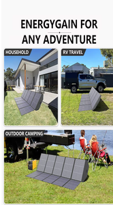 Panneaux solaires pliables portables 300w, couverture solaire monocristalline pliable en silicium pour le camping en plein air et les voyages - Product Image 4