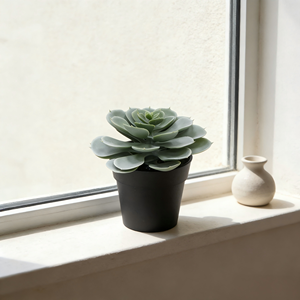 Plantas Suculentas Artificiales <span class=keywords><strong>Echeveria</strong></span> en Maceta, <span class=keywords><strong>Suculenta</strong></span> Artificial de Loto en Maceta de Plástico Negra, <span class=keywords><strong>Suculenta</strong></span> Artificial para Decoración de Escritorio - Product Image 4