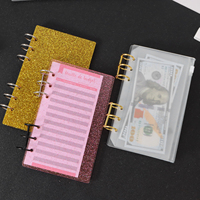 DIY desain Anda sendiri A6/A5 Loose-Leaf pengikat tahan air 6-Ring Binder bening akrilik Notebook Cover 2 Pack untuk penggunaan sekolah kantor