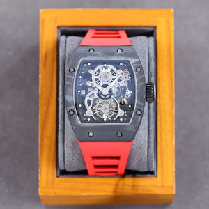 Nouvelle montre-bracelet pour homme 2026, boîtier en fibre de carbone noire 17-01, bracelet en caoutchouc jaune confortable, montre mécanique automatique de luxe sport - Product Image 2