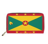 Dompet Bendera Dominika Dompet Panjang Kulit Dengan Kapasitas Besar Dompet Kulit Cocok untuk Wanita Perjalanan Penggunaan Sehari-hari