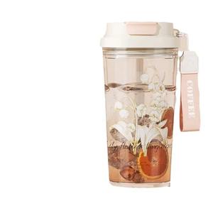 Lily Valley 580ml tasse à eau nouvelle tasse à boire extérieure Portable avec tasse Sippy bouteille d'eau résistante aux bris - Product Image 5