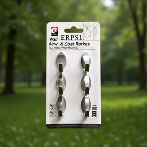 Erpsl 6 pezzi Gancio ovale in acciaio inossidabile 12/supporti per montaggio a parete - Product Image 3