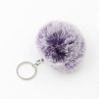 Coloré Pom Pom Porte-clés Faux Fourrure Boule Pompons Porte-clés Frost personnalité Pompon en peluche Porte-clés pour fille femme sac charme cadeau