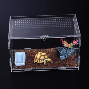 Geassembleerde Mini Huisdieren Acryl Fokken <span class=keywords><strong>Terrarium</strong></span> Reptielen Kooien - Product Image 1