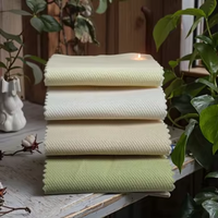 Tissu en coton sergé tissé unique, léger, doux pour la peau, respirant, pour chemises, vestes, pantalons, lignes épurées, style uni