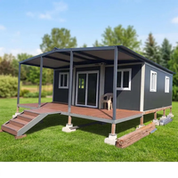 Casa Contenedor Prefabricada Expandible de 20 pies/40 pies, Casa Plegable Portátil, Mini Casa de 2, 3 o 5 Dormitorios con Sala de Estar