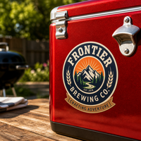 Autocollant en vinyle découpé sur mesure, n'importe quel logo, design professionnel Yingao, autocollants imperméables pour bouteille de bière artisanale, bocal en verre, boîte isotherme