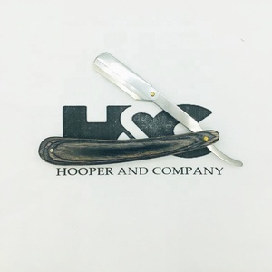 Barber <b>Razor</b> High Quality <b>Straight</b> Shaving <b>Razor</b> with wood handle Black Pakka wood handle barber <b>razor</b> - Product Image 6
